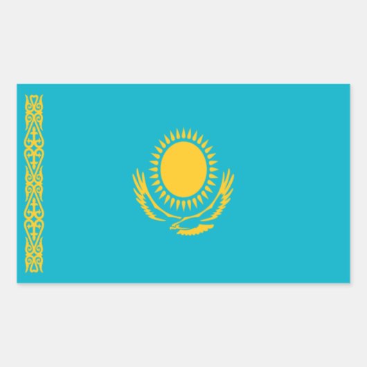 Kazachstan Flag Sticker (Voorkant)