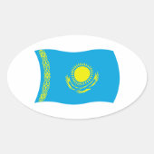 Kazachstan Flag Sticker (Voorkant)