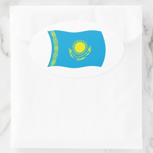 Kazachstan Flag Sticker (Tas)