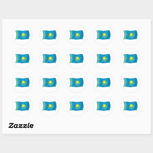 Kazachstan Flag Sticker (Vel)