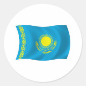 Kazachstan Flag Sticker (Voorkant)