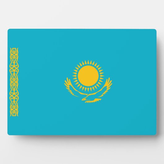 Kazachstan - Kazachse vlag Fotoplaat (voorkant)