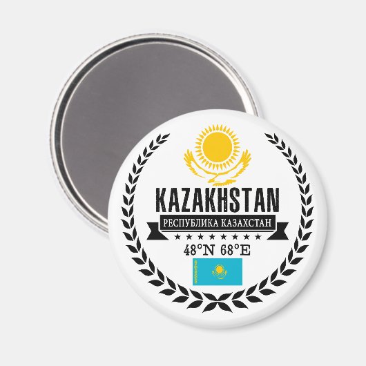 Kazachstan Magneet (Voorkant / Achterkant)