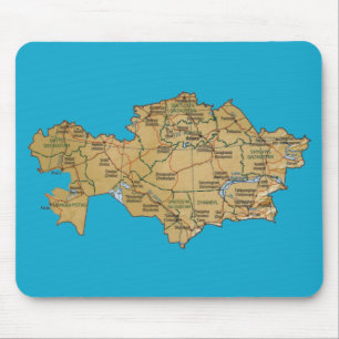 Kazachstan Map Mousepad Muismat