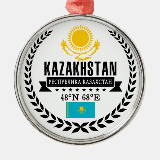 Kazachstan Metalen Ornament (Voorkant)