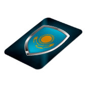 Kazachstan Metallic Emblem Magneet (Linkerzijde)