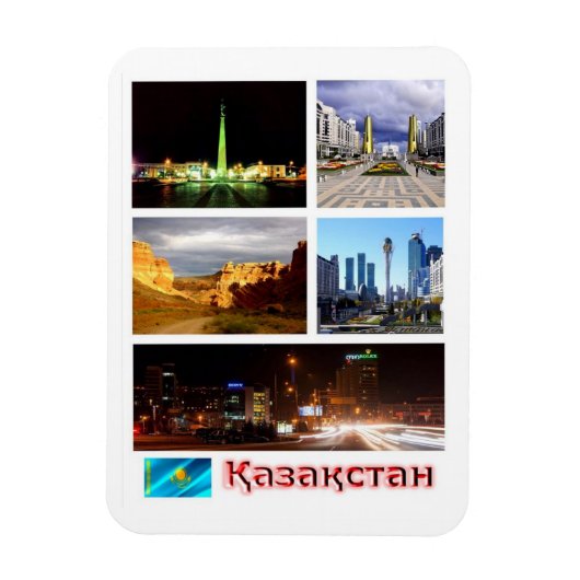 Kazachstan - Mozaïek - Magnet Magneet (Verticaal)