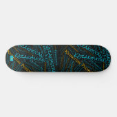 Kazachstan Nationaal Trots Wordcloud Skateboard (Horizontaal)