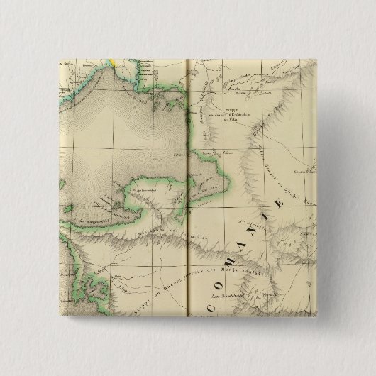 Kazachstan, Oezbekistan Vierkante Button 5,1 Cm (Voorkant)