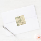 Kazachstan, Oezbekistan Vierkante Sticker (Envelop)