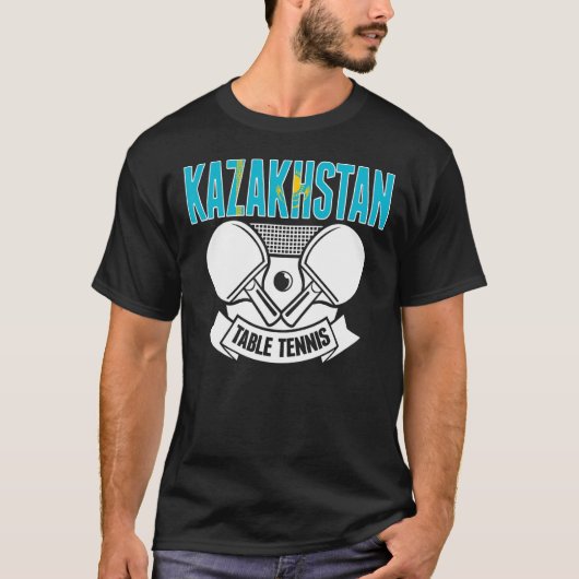 Kazachstan Ping Pong Support Kazakhstani Table T-shirt (Voorkant)