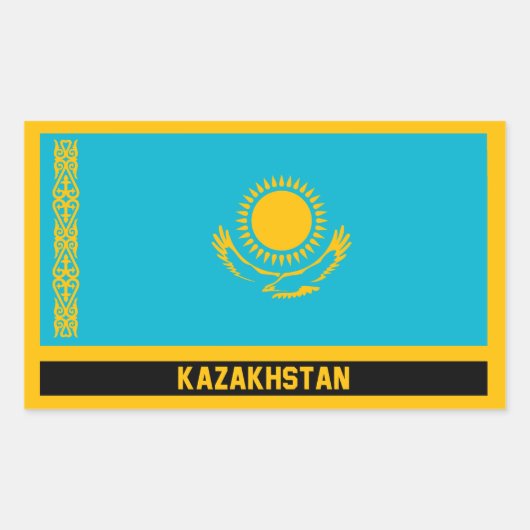 Kazachstan Rechthoekige Sticker (Voorkant)