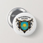 Kazachstan Rocks Ronde Button 5,7 Cm (Voorkant /achterkant)