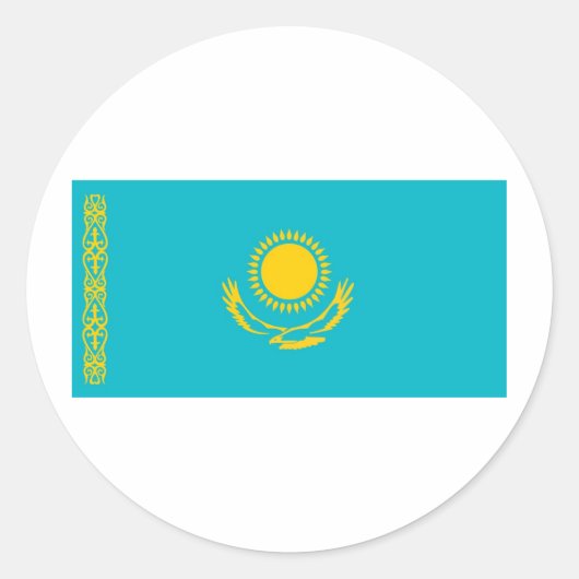 Kazachstan Ronde Sticker (Voorkant)