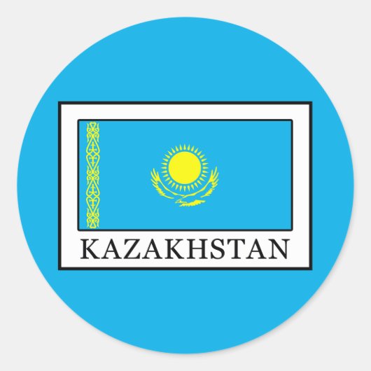 Kazachstan Ronde Sticker (Voorkant)