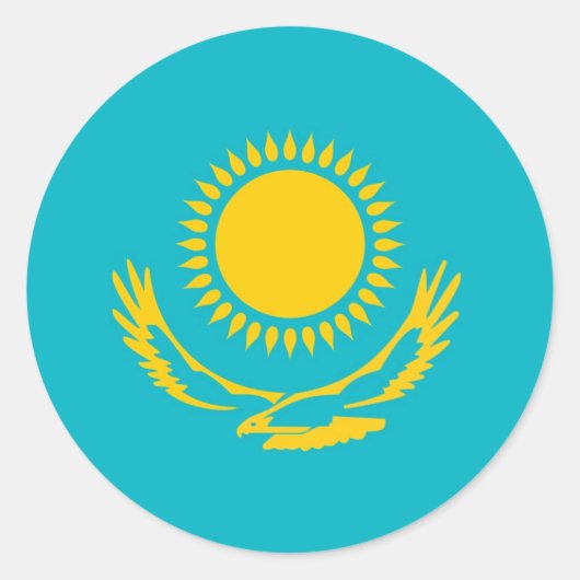 Kazachstan Ronde Sticker (Voorkant)