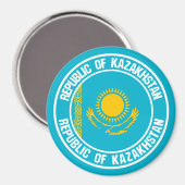 Kazachstan Round Emblem Magneet (Voorkant / Achterkant)