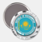 Kazachstan Round Emblem Magneet (Voorkant / Achterkant)