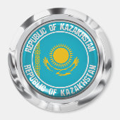 Kazachstan Round Emblem Magneet (Voorkant)