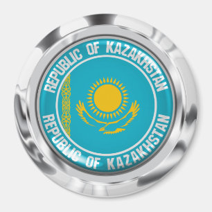 Kazachstan Round Emblem Magneet