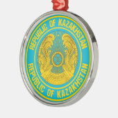 Kazachstan Round Emblem Metalen Ornament (Links)