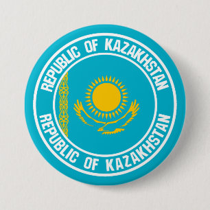 Kazachstan Round Emblem Ronde Button 7,6 Cm