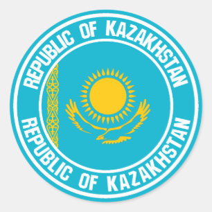 Kazachstan Round Emblem Ronde Sticker