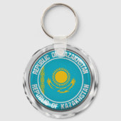 Kazachstan Round Emblem Sleutelhanger (Voorkant)