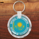 Kazachstan Round Emblem Sleutelhanger (Voorkant)