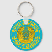 Kazachstan Round Emblem Sleutelhanger (Voorkant)