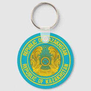 Kazachstan Round Emblem Sleutelhanger