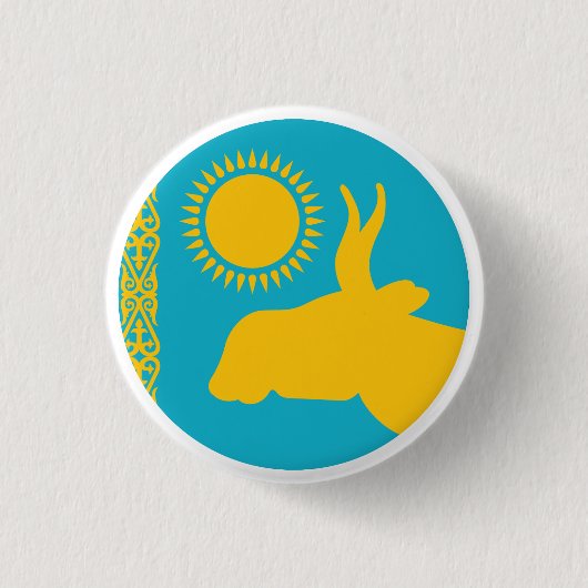 Kazachstan Saiga antilope Kazachs nationaal dier Ronde Button 3,2 Cm (Voorkant)