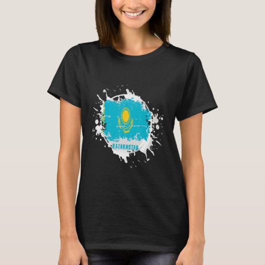 Kazachstan Splash T-shirt (Voorkant)
