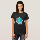 Kazachstan Splash T-shirt (Voorkant volledig)