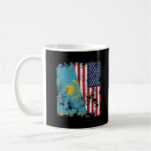 Kazachstan USA Flag - Half American Koffiemok (Links)