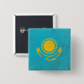 Kazachstan Vierkante Button 5,1 Cm (Voorkant /achterkant)