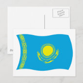 Kazachstan Vlag Ansichtkaart Briefkaart (Voorkant / Achterkant)