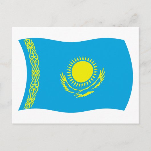 Kazachstan Vlag Ansichtkaart Briefkaart (Voorkant)
