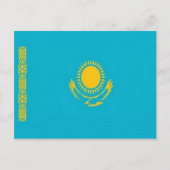 Kazachstan - vlag - briefkaart (Voorkant)