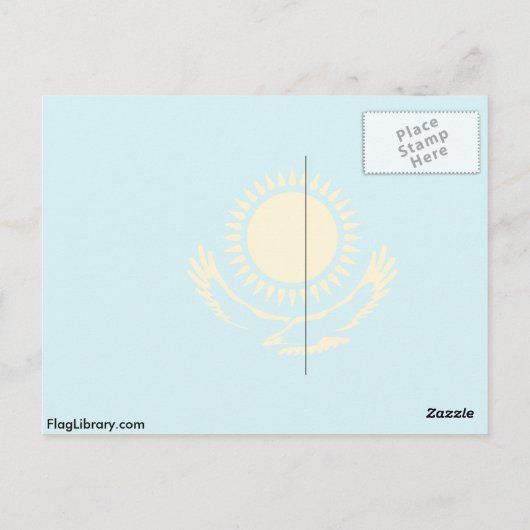 Kazachstan, vlag Kazachstan Briefkaart (Achterkant)