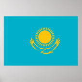 Kazachstan, vlag Kazachstan Poster (Voorkant)