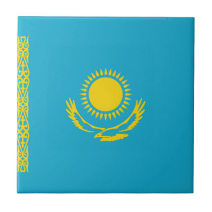 Kazachstan Vlag Keramische Tegels Tegeltje