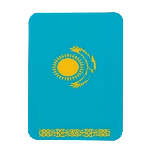 Kazachstan - vlag - magneet (Verticaal)