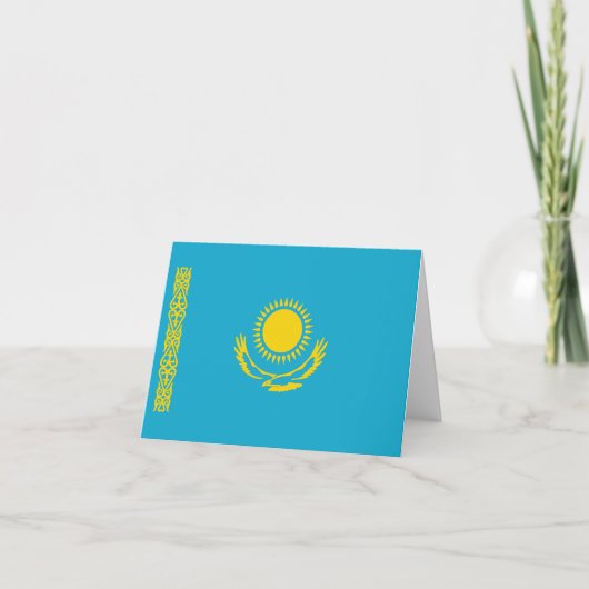 Kazachstan Vlag Notitiekaart (Voorkant)