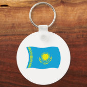 Kazachstan Vlag Sleutelhanger (Voorkant)