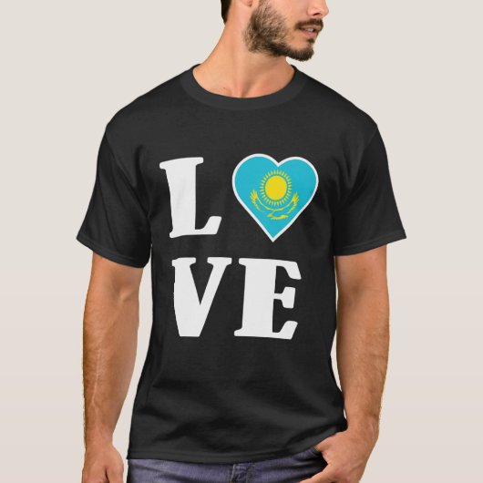 Kazachstan vlag van Kazachstan 13 T-shirt (Voorkant)