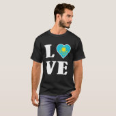 Kazachstan vlag van Kazachstan 13 T-shirt (Voorkant volledig)