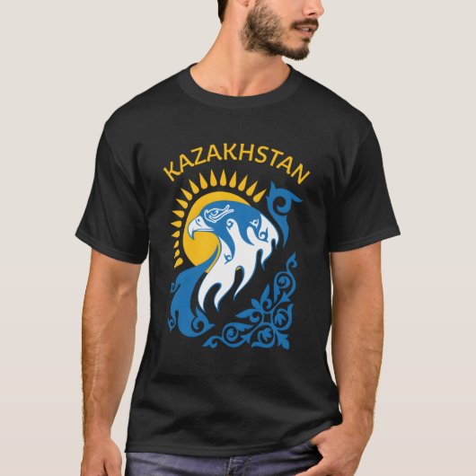 Kazachstan vlag van Kazachstan T-shirt (Voorkant)