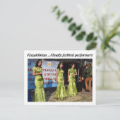 KAZAKHSTAN ALMATY FERSTIVAL DANCERS BRIEFKAART (Staand voorkant)