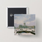 Kazan Cathedraal, Sint-Petersburg Vierkante Button 5,1 Cm (Voorkant /achterkant)